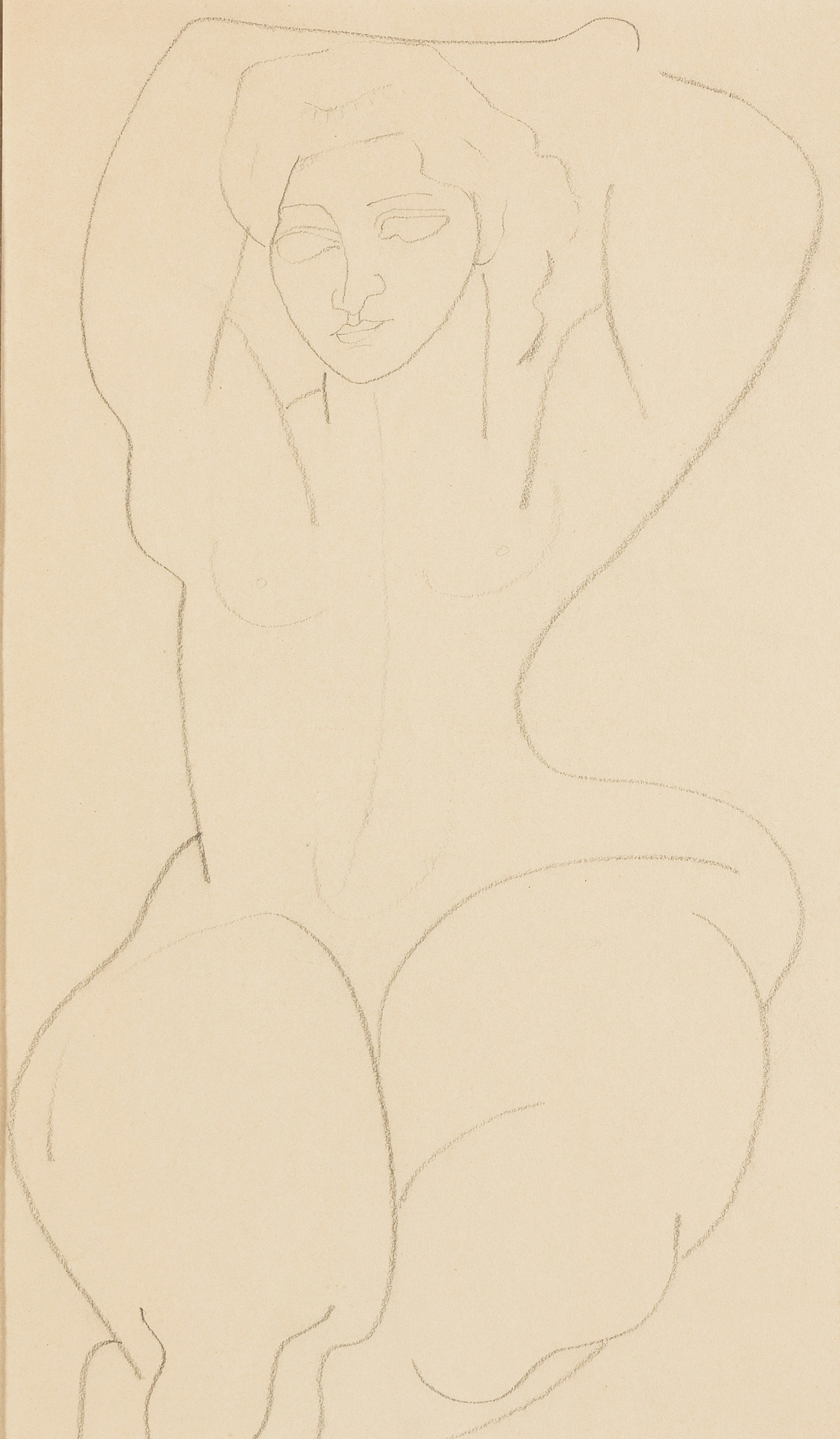 Nevelson, Louise (1899-1998) Seated Female Nude.